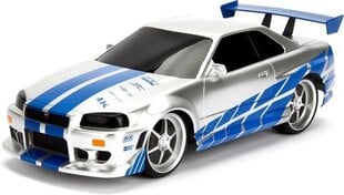 Радиоуправляемая автомодель Simba Jada Fast & Furious Nissan Skyline GTR 1:16 цена и информация | Игрушки для мальчиков | pigu.lt