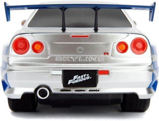 Radijo bangomis valdomas automodelis Simba Jada Fast & Furious Nissan Skyline GTR 1:16 kaina ir informacija | Žaislai berniukams | pigu.lt