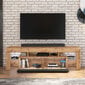 TV staliukas Selsey Vergon LED, rudas/juodas kaina ir informacija | TV staliukai | pigu.lt