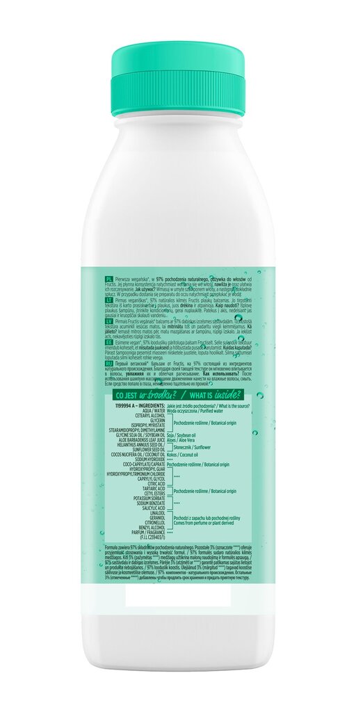 Plaukų kondicionierius Garnier Fructis Aloe Hair Food 350 ml kaina ir informacija | Balzamai, kondicionieriai | pigu.lt