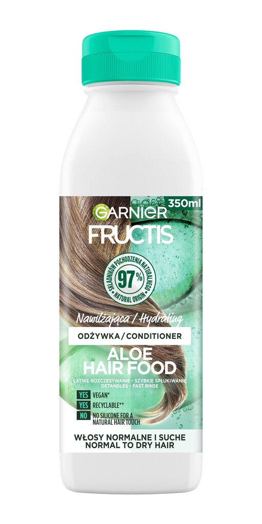 Plaukų kondicionierius Garnier Fructis Aloe Hair Food 350 ml цена и информация | Balzamai, kondicionieriai | pigu.lt