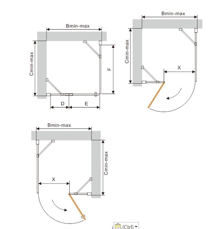 Dušo kabina Mexen Roma 100x70,80,90,100,110,120 cm, black kaina ir informacija | Dušo kabinos | pigu.lt