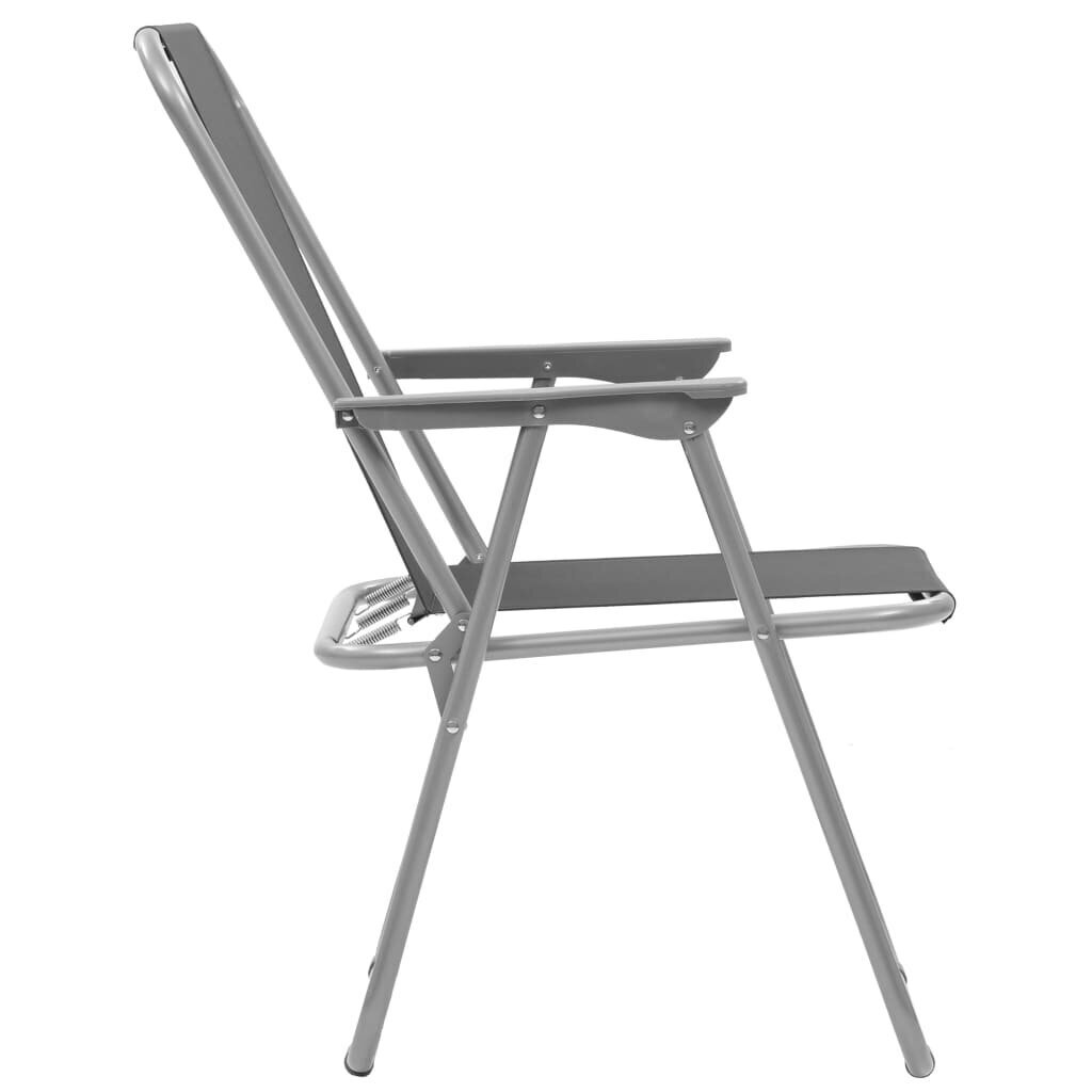 Sulankstomos stovyklavimo kėdės, 52x59x80 cm, 2 vnt pilkos kaina ir informacija | Turistiniai baldai | pigu.lt