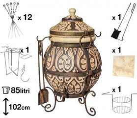 Керамическая печь - тандыр Attika brown, 85 л цена и информация | Грили | pigu.lt