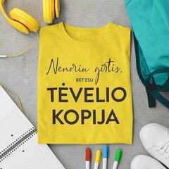 Vaikiški marškinėliai "Tėvelio kopija" kaina ir informacija | Originalūs marškinėliai | pigu.lt