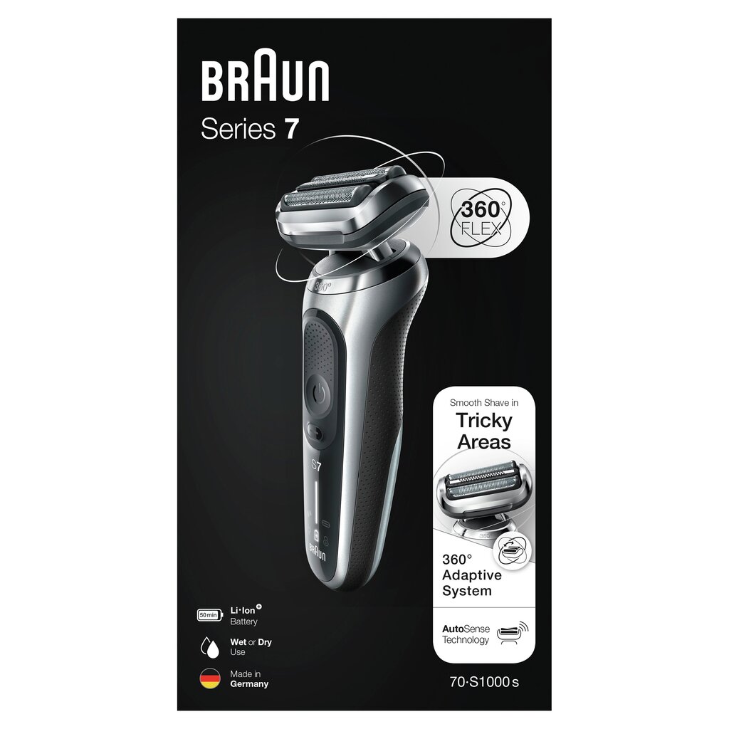 Braun Series 7 70-S1000s цена и информация | Barzdaskutės | pigu.lt