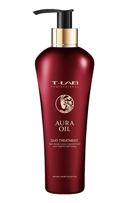 Maitinantis kondicionierius-kaukė T-LAB Professional Aura Oil Duo Treatment, 300 ml kaina ir informacija | Priemonės plaukų stiprinimui | pigu.lt