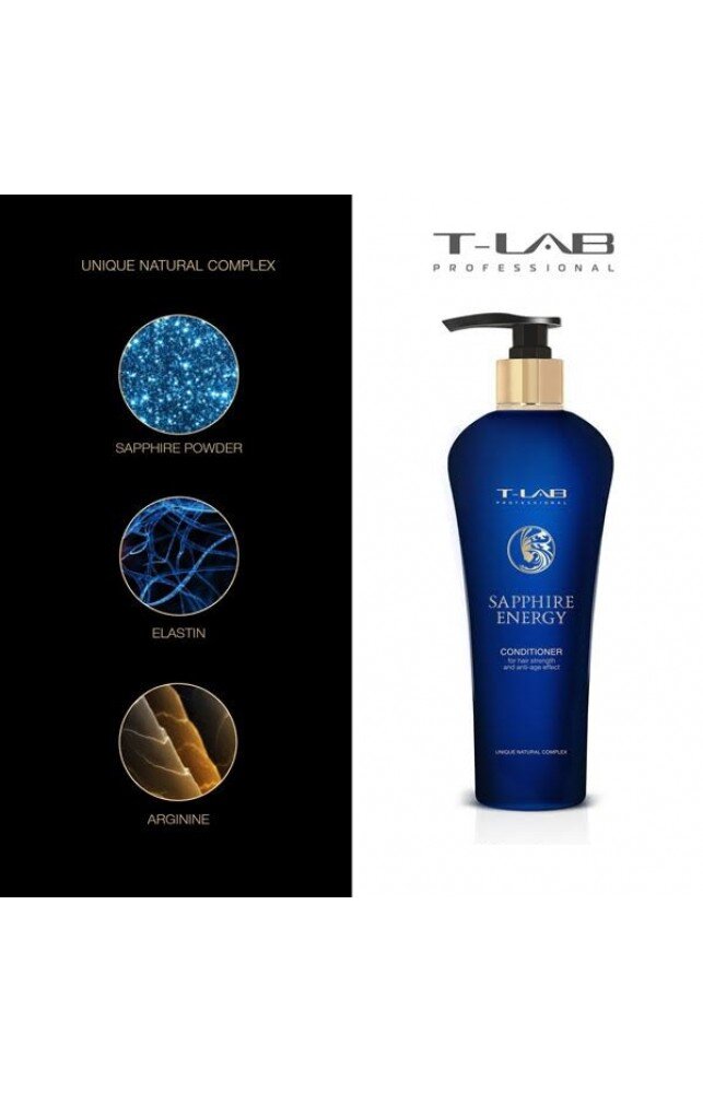 Šampūnas plaukų puoselėjimui T-LAB Professional Professional Sapphire Energy Duo Shampoo, 300 ml kaina ir informacija | Šampūnai | pigu.lt
