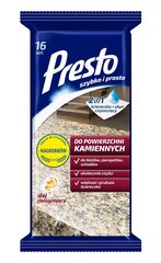 Presto drėgnos akmens paviršių servetėlės, 16vnt. kaina ir informacija | Presto Buitinė chemija ir valymo priemonės | pigu.lt