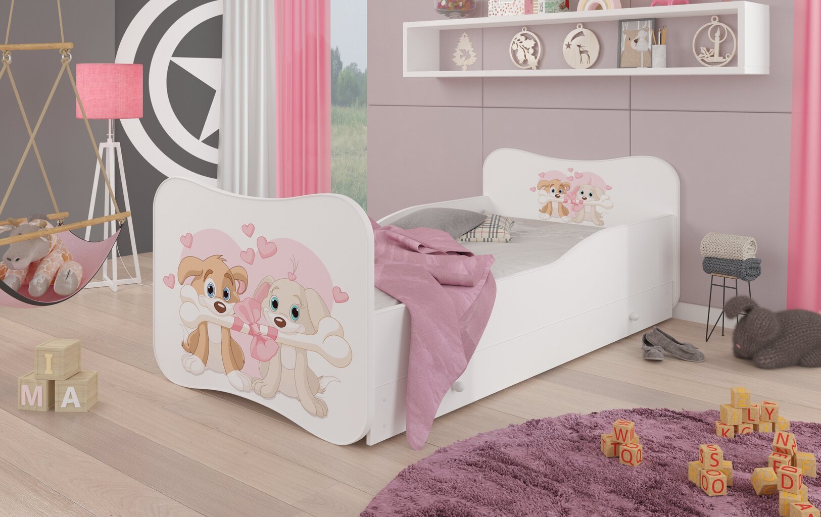 Vaikiška lova ADRK Furniture Gonzalo L1, 160x80 cm kaina ir informacija | Vaikiškos lovos | pigu.lt