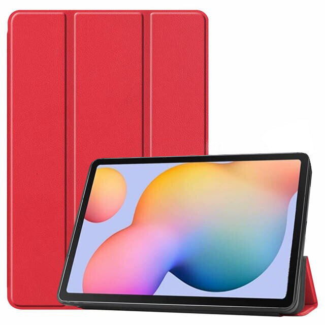 Dėklas Smart Leather Lenovo Tab M10 Plus X606, raudonas цена и информация | Planšečių, el. skaityklių dėklai | pigu.lt