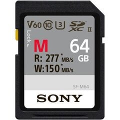 Sony memory card SDXC 64GB M Tough UHS-II C10 U3 V60 kaina ir informacija | Atminties kortelės fotoaparatams, kameroms | pigu.lt