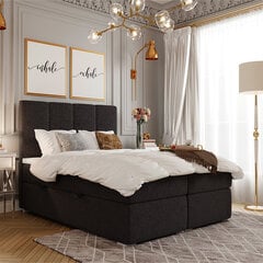 Кровать Selsey Erlar 140x200 см, черная цена и информация | Кровати | pigu.lt