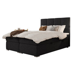 Кровать Selsey Erlar 140x200 см, черная цена и информация | Кровати | pigu.lt