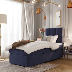 Кровать Selsey Erlar 90x200 см, синяя цена и информация | Кровати | pigu.lt