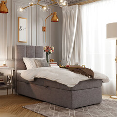 Кровать Selsey Erlar 90x200 см, серая цена и информация | Кровати | pigu.lt