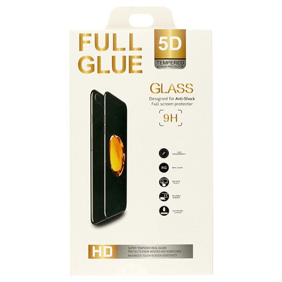 Apsauginis stiklas Full Glue 5D skirtas Huawei P40 Lite, juoda kaina ir informacija | Apsauginės plėvelės telefonams | pigu.lt