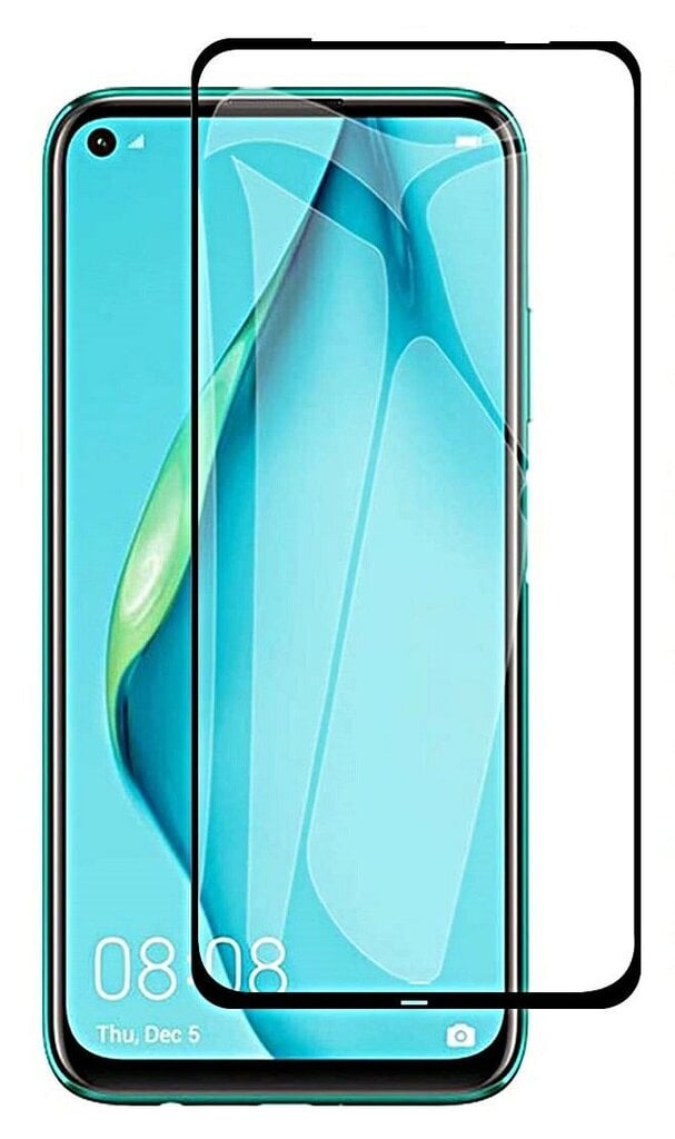 Apsauginis stiklas Full Glue 5D skirtas Huawei P40 Lite, juoda kaina ir informacija | Apsauginės plėvelės telefonams | pigu.lt