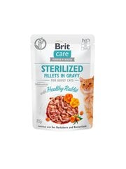 Brit Care консервированное филе в соусе для стерилизованных кошек с кроликом 85 г цена и информация | Консервы для кошек | pigu.lt