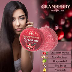 Поддерживающий твердый шампунь для нормальных волос CRANBERRY Saules Fabrika, 60 г цена и информация | Saules fabrika Для ухода за волосами | pigu.lt