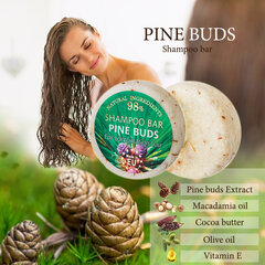 Восстанавливающий твердый шампунь для комбинированных волос PINE BUDS Saules Fabrika 60 г цена и информация | Шампуни | pigu.lt