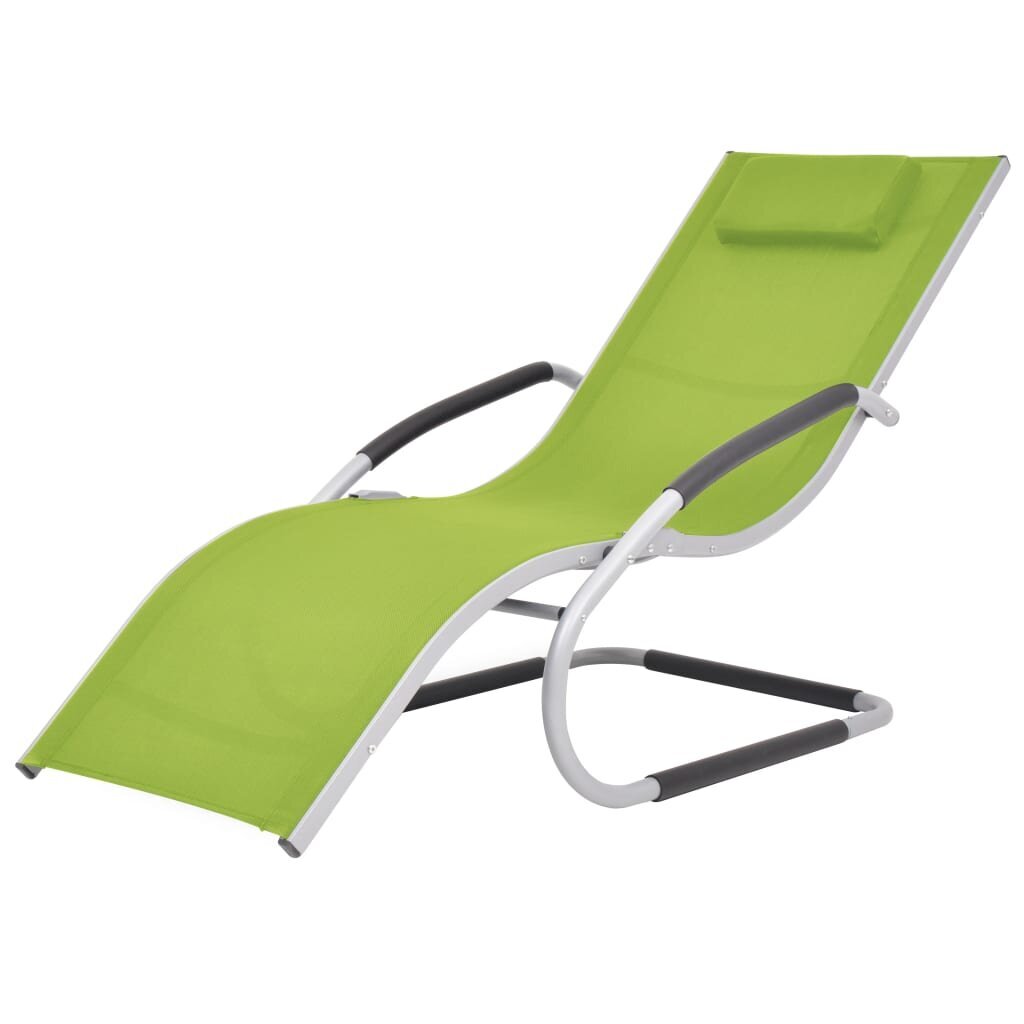 Saulės gultas su pagalvėle, žalias kaina ir informacija | Gultai | pigu.lt