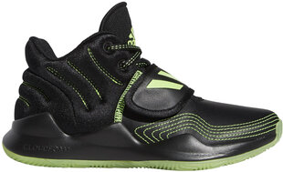 Кроссовки для мальчиков Adidas Deep Threat J Black Green, черный цвет цена и информация | Детская спортивная обувь | pigu.lt