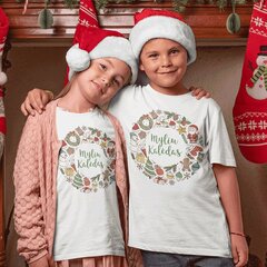 Vaikiški marškinėliai "Myliu Kalėdas" kaina ir informacija | Originalūs marškinėliai | pigu.lt