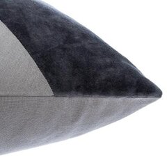 Mėlyna / pilka veliūrinė pagalvėlė Patch 50x30cm kaina ir informacija | Dekoratyvinės pagalvėlės ir užvalkalai | pigu.lt
