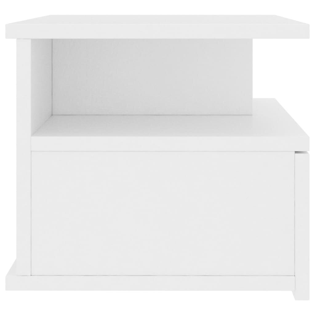 Pakabinamas naktinis staliukas, baltos sp., 40x31x27cm цена и информация | Spintelės prie lovos | pigu.lt