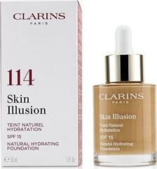 Основа для макияжа Clarins Skin Illusion Natural Hydrating Foundation SPF 15 114 Cappuccino, 30 мл цена и информация | Пудры, базы под макияж | pigu.lt