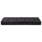 Paletės/grindų pagalvėlė, juodos spalvos, 120x80x10cm, medvilnė цена и информация | Pagalvės, užvalkalai, apsaugos | pigu.lt