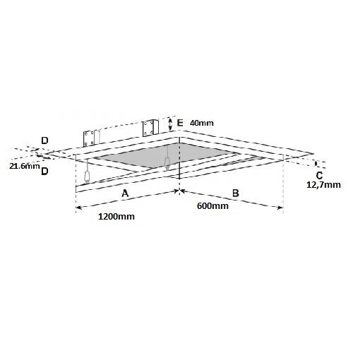 Revizinės aliuminės durelės, dažomos, 1200x600x12.5mm kaina ir informacija | Sandarinimo medžiagos | pigu.lt