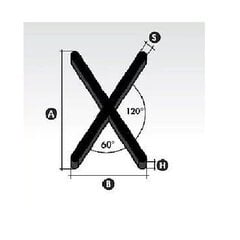 Крестики для межплиточных промежутков 3 мм, для шестиугольных плиток, 200 мм (250шт.) цена и информация | Настенная плитка | pigu.lt