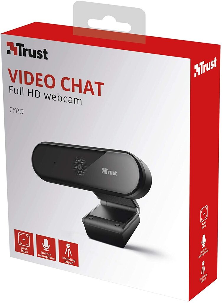 Trust Tyro Full HD kaina ir informacija | Kompiuterio (WEB) kameros | pigu.lt