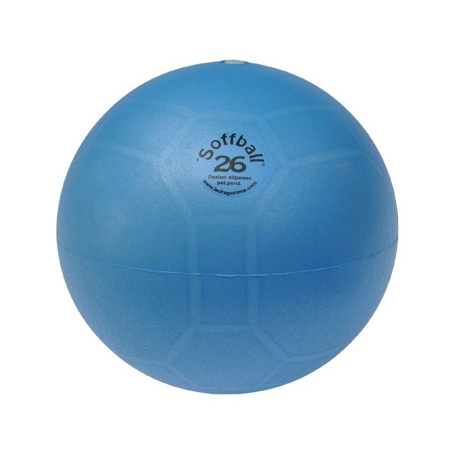 Aerobikos kamuolys PEZZI Softball MAXAFE 26 cm, mėlynas kaina ir informacija | Gimnastikos kamuoliai | pigu.lt
