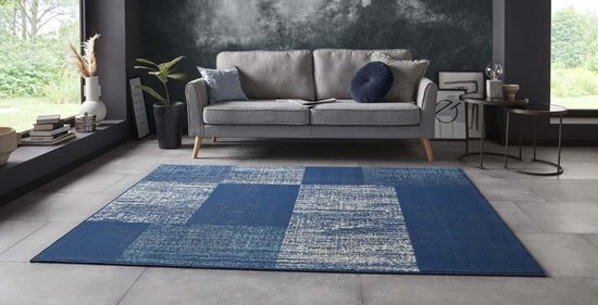 Kilimas Patchwork Jeansblue 180x260 cm kaina ir informacija | Kilimai | pigu.lt