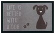 Durų kilimėlis Life is better with a dog 45x75 cm kaina ir informacija | Durų kilimėliai | pigu.lt