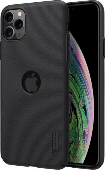 Nillkin Nillkin Super Frosted Shield - Etui Apple iPhone 11 Pro Max z wycięciem na logo (Black) kaina ir informacija | Telefono dėklai | pigu.lt