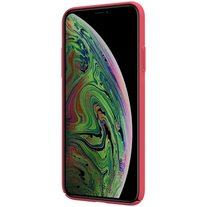 Nillkin Super Frosted Shield skirtas Apple iPhone 11 Pro Max dėklas, raudonas kaina ir informacija | Telefono dėklai | pigu.lt