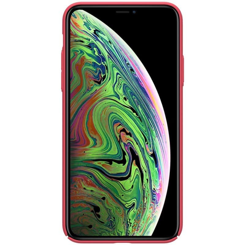 Nillkin Super Frosted Shield skirtas Apple iPhone 11 Pro Max dėklas, raudonas kaina ir informacija | Telefono dėklai | pigu.lt