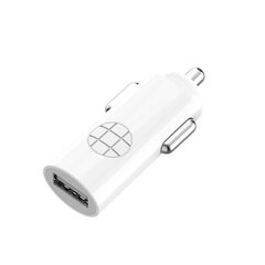 LED car charger Budi 1x USB, 2.4A (white) цена и информация | Зарядные устройства для телефонов | pigu.lt