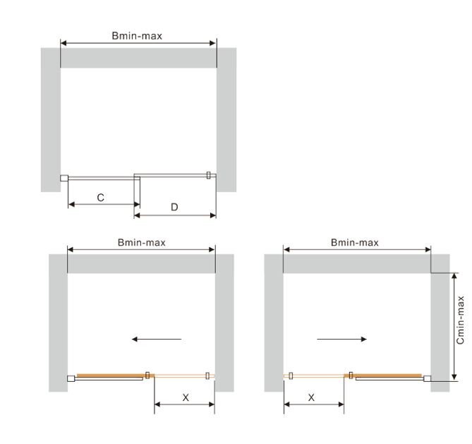 Stumdomos dušo durys Mexen Omega, 8 mm, 100,120,130,140,150,160x190 cm, black kaina ir informacija | Dušo durys ir sienelės | pigu.lt