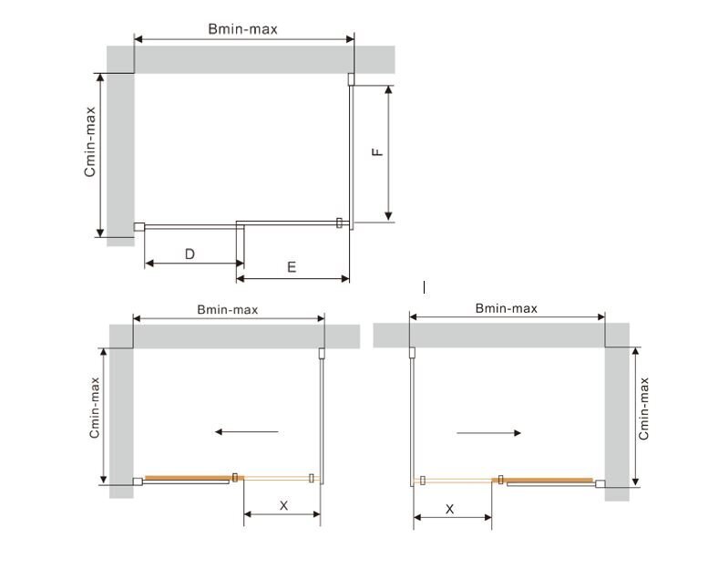 Dušo kabina Mexen Omega, 8 mm, 120x70,80,90,100, black kaina ir informacija | Dušo kabinos | pigu.lt
