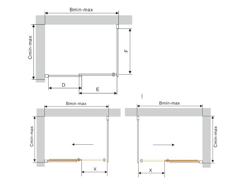 Dušo kabina Mexen Omega, 8 mm, 160x70,80,90,100, black kaina ir informacija | Dušo kabinos | pigu.lt