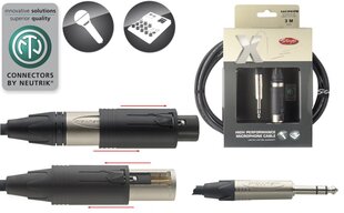 Stagg, Aux 6.35 mm/XLR, 3 m kaina ir informacija | Kabeliai ir laidai | pigu.lt