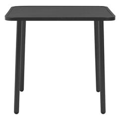 Lauko valgomojo stalas, plien., 80x80x72cm, tams. pilk., grot. kaina ir informacija | Lauko stalai, staliukai | pigu.lt