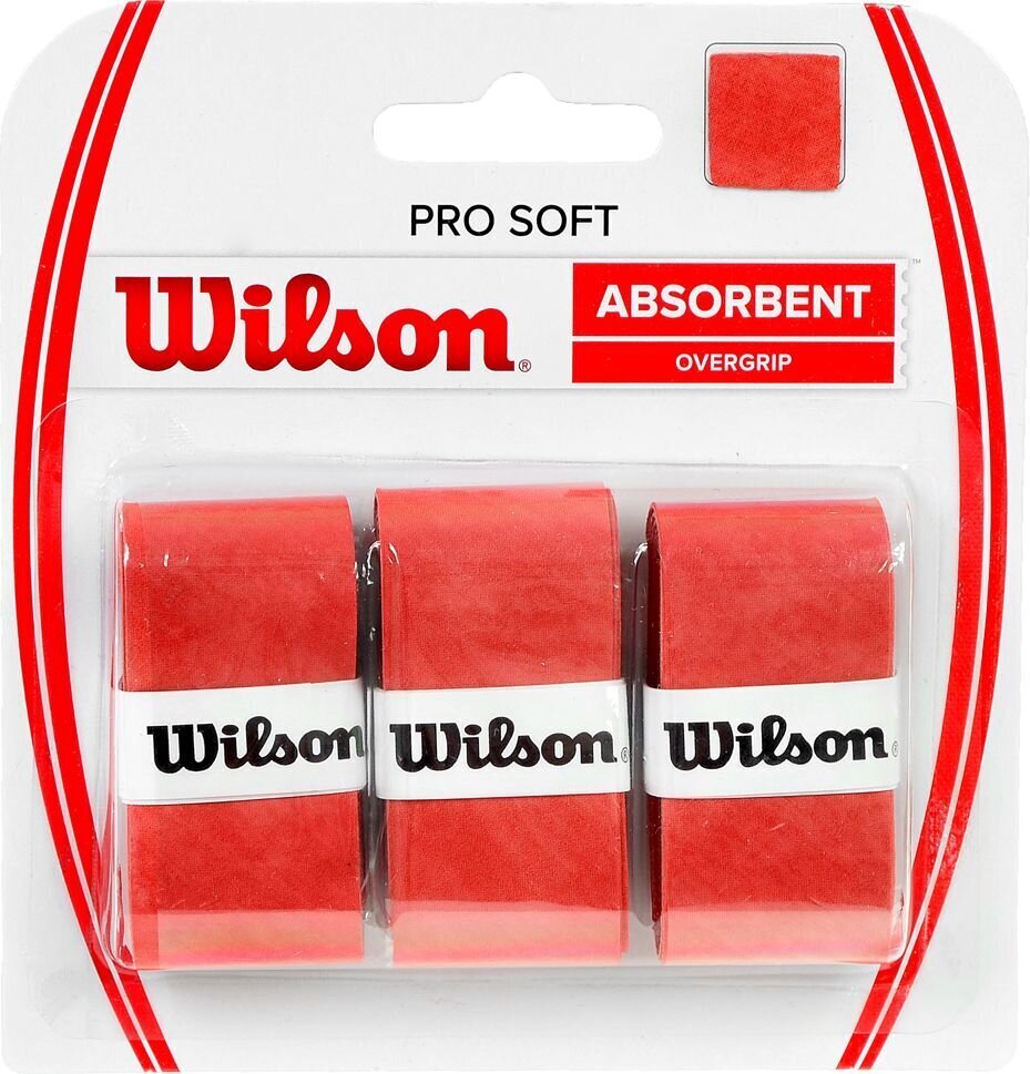 Apvynioja Wilson Pro Soft Overgrip 3vnt WRZ4040OR kaina ir informacija | Lauko teniso prekės | pigu.lt