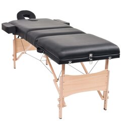 Sulankstomas masažo stalo ir kėdės komplektas, juodas цена и информация | Аксессуары для массажа | pigu.lt