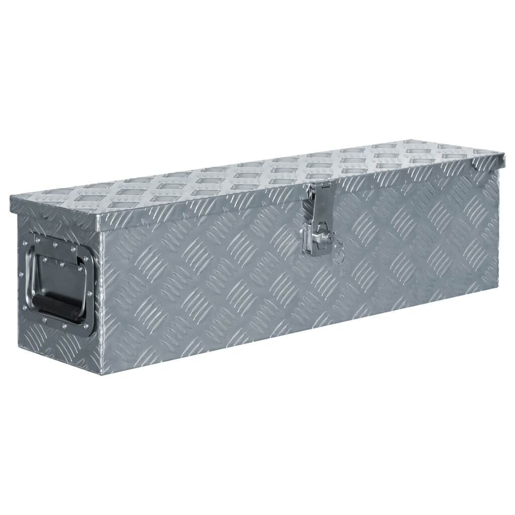 Aliuminio dėžė, 80,5x22x22 cm, sidabrinė kaina ir informacija | Įrankių dėžės, laikikliai | pigu.lt